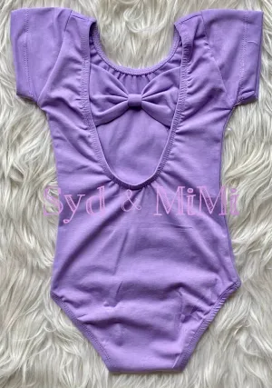 1 left! 4/5yr ~ Leotard ~ S/S Cap Sleeve Bowback ~ Lavender