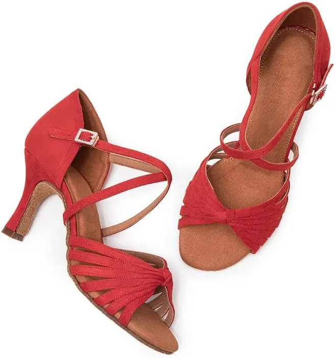 AOQUNFS Women's Latin Dance Shoes Professional Ballroom Salsa Practice Performance Dancing Shoes