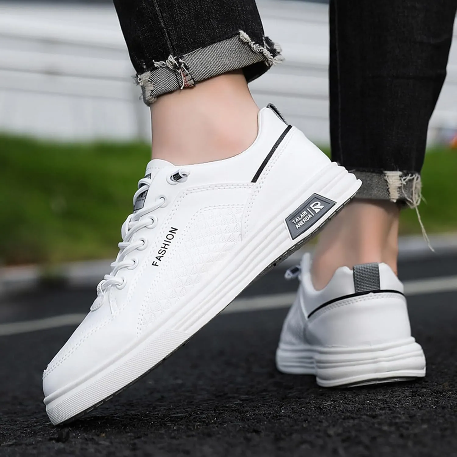 Arch Support Non Slip Minimalist Shoes for Men Breathable Comfort Walking Shoe Convenient Elderly Slip on Shoes