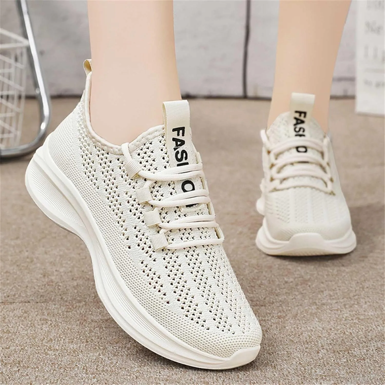 Arch Support Platform Sneakers for Women Lightweight Comfort Casual Workout Sneakers Lightweight Workout Shoe