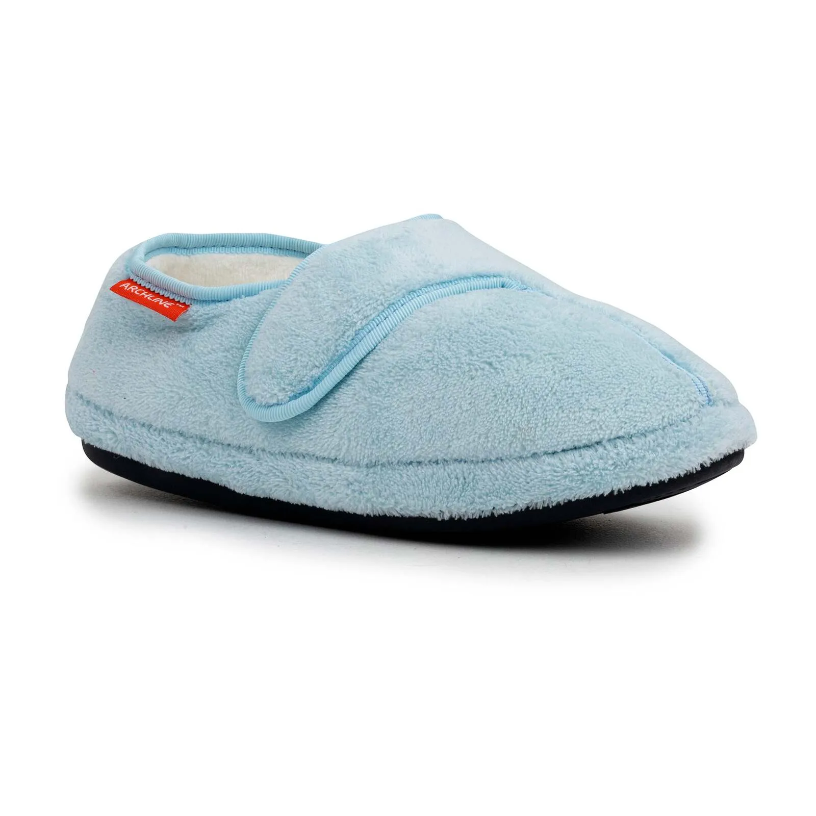 ARCHLINE Orthotic Plus Slippers Closed Scuffs Pain Relief Moccasins - Baby Blue - EU 43