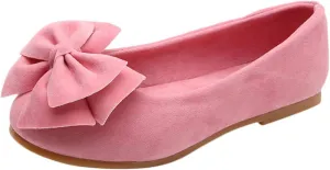 Baby Girl Solid Color Elegant Shoes Bow Bowknot Princess Sandal Floral Wedding Party Dancing Pump Flat