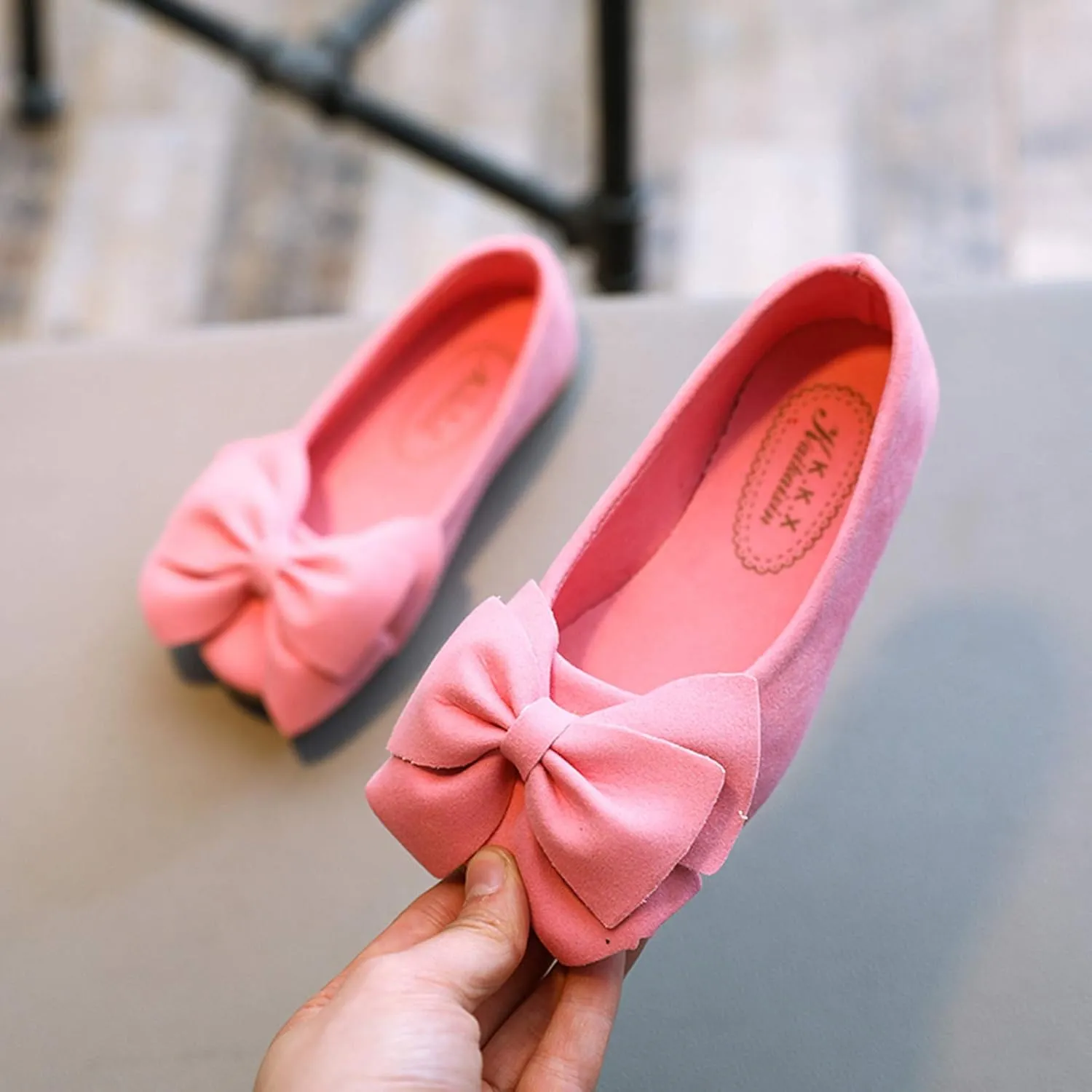 Baby Girl Solid Color Elegant Shoes Bow Bowknot Princess Sandal Floral Wedding Party Dancing Pump Flat