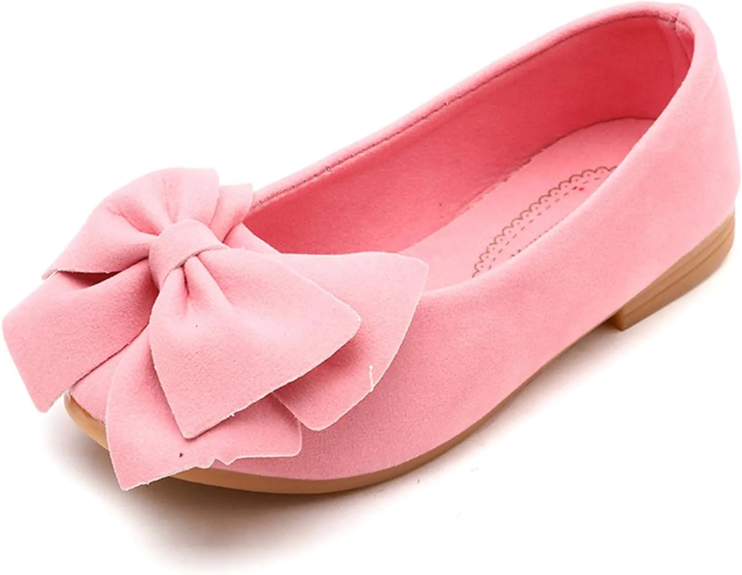 Baby Girl Solid Color Elegant Shoes Bow Bowknot Princess Sandal Floral Wedding Party Dancing Pump Flat