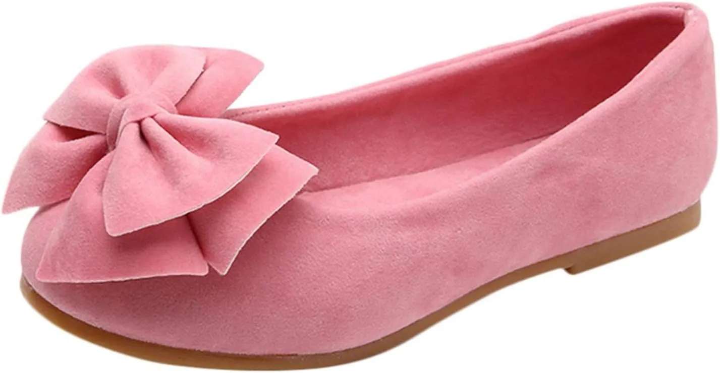 Baby Girl Solid Color Elegant Shoes Bow Bowknot Princess Sandal Floral Wedding Party Dancing Pump Flat