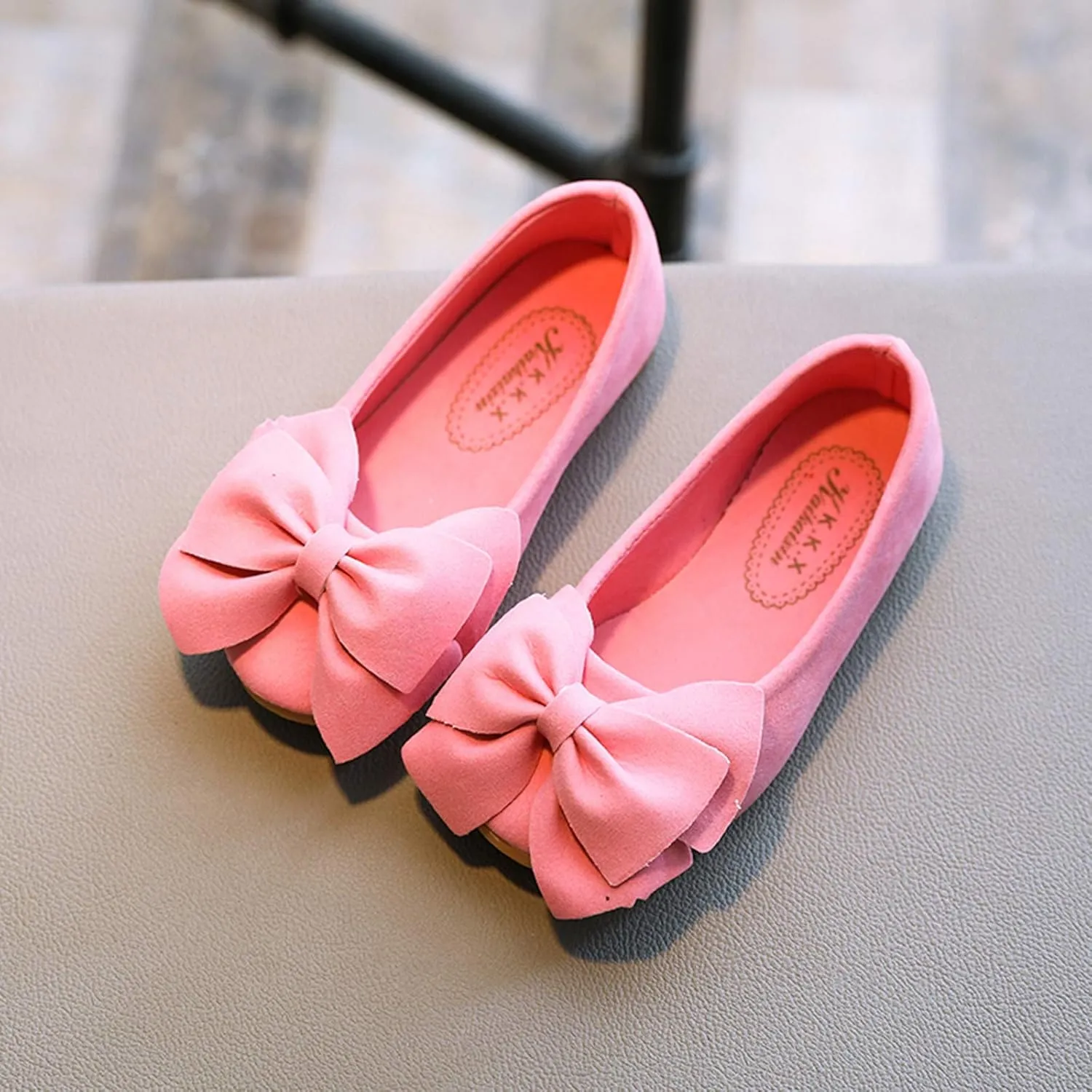 Baby Girl Solid Color Elegant Shoes Bow Bowknot Princess Sandal Floral Wedding Party Dancing Pump Flat