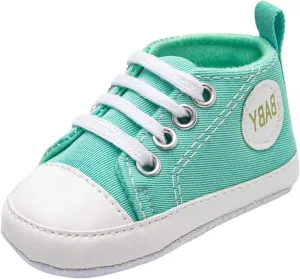 Baby Infant Lace Sneakers Flat Non Slip Ankle Toddler First Walking Running Sport Shoes Lightweight Casual Comfy