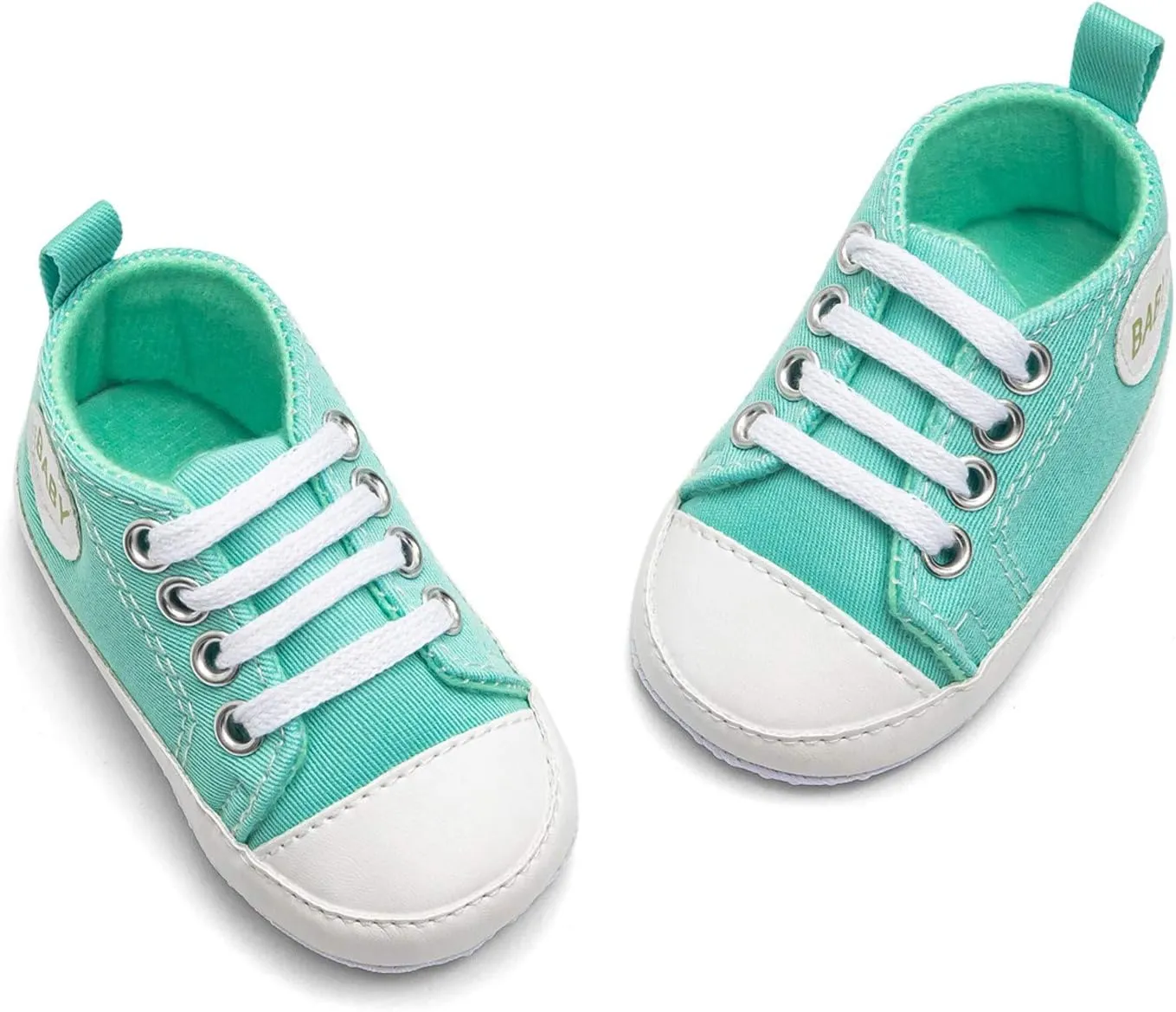 Baby Infant Lace Sneakers Flat Non Slip Ankle Toddler First Walking Running Sport Shoes Lightweight Casual Comfy