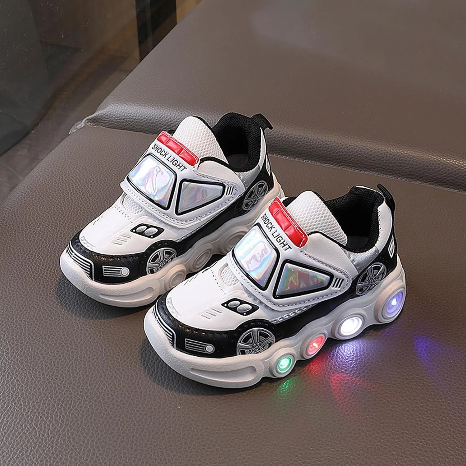 Baby Infant Memory Foam Sole Light up Sneakers Toddler Newborn Non Slip First Walking Sport Shoes Lightweight Comfy