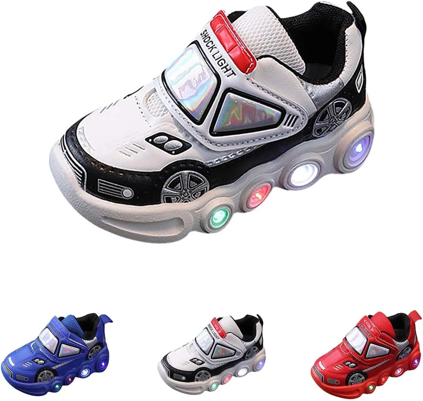 Baby Infant Memory Foam Sole Light up Sneakers Toddler Newborn Non Slip First Walking Sport Shoes Lightweight Comfy