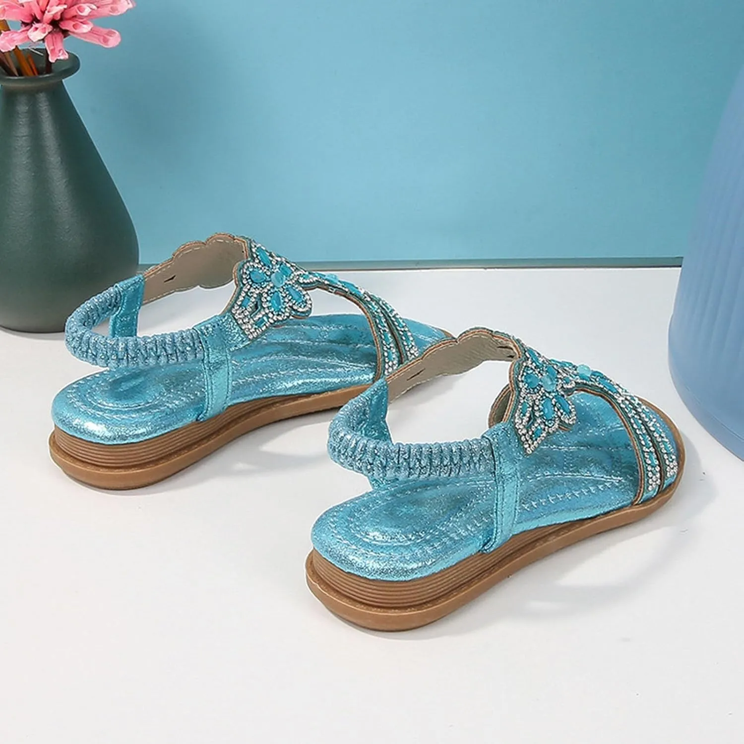 Baby Kids Princess Wedding Sandals Toddler Girls Low Heels Rhinestone Soft Sole Flats Strap Pearl Summer Casual Shoes