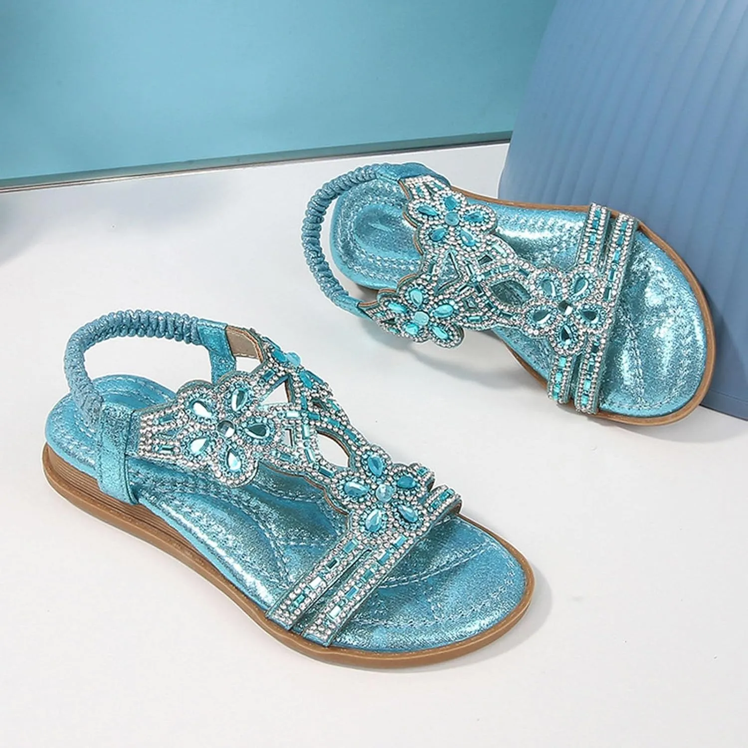 Baby Kids Princess Wedding Sandals Toddler Girls Low Heels Rhinestone Soft Sole Flats Strap Pearl Summer Casual Shoes