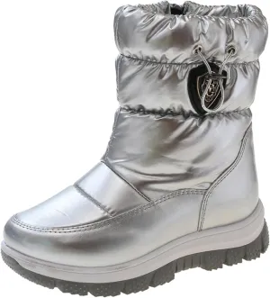 Big Kids Fashion Snow Boots Flat Thick aterproof Shoes Winter Childrens Boys Mid Length Comfy Booties Padded Chunky