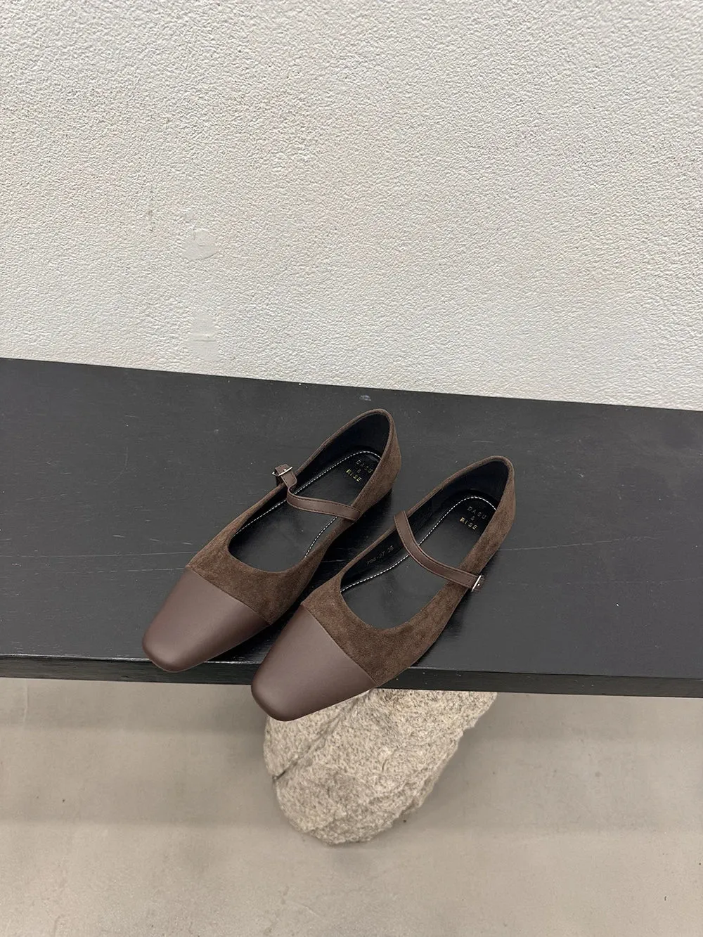 binfenxie  -  Round Toe Women Flats Loafers 2024 New Arrivals Casual Daily Shoes Belt Buckle Flock Dress Shoes Woman Beige Black Brown Khaki
