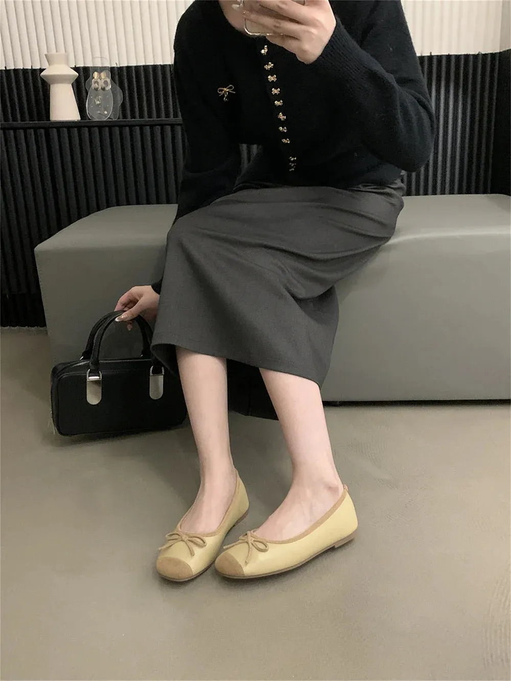 binfenxie  -  Round Toe Women Loafers Mules Bow Design 2024 New Casual Dance Shoes Black Brown Yellow Leopard Slip On Daily Casual Mules 35-39