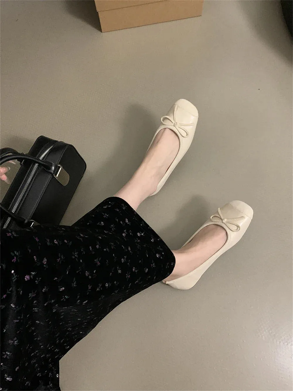 binfenxie  -  Round Toe Women Loafers Mules Bow Design 2024 New Casual Dance Shoes Black Brown Yellow Leopard Slip On Daily Casual Mules 35-39