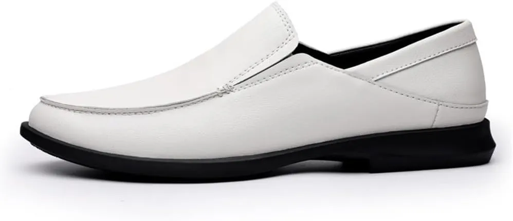 Casual Loafers for Mens Vegan Leather Tuxedo Round Toe Slip Resistant Slip-on