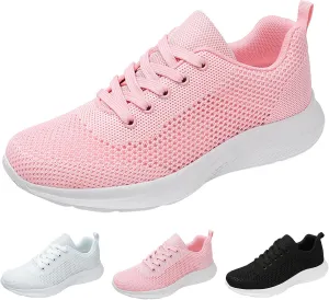 Cathalem Sneakers for Women Mesh Breathable and Comfortable Non Slip Lace Up Shoes Espadrilles Workout Gym Outdoor Shoes
