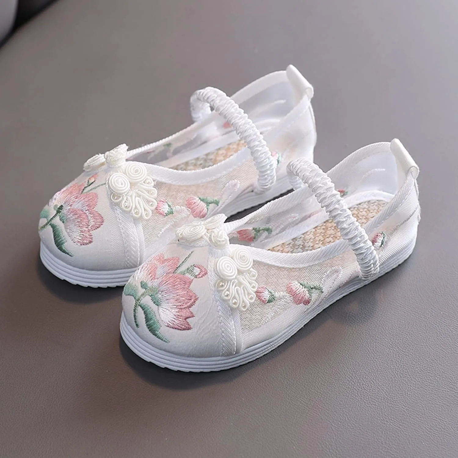 Children House Shoes Girls Flat Bottomed Embroidered Sandals Fashionable Children Performance Shoes for Toddler