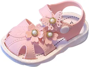 Children Shoes Comfortable Flat Sandals Fashionable Toe Covering Children Toddler Shoes Beach Girls Outdoor Slippers
