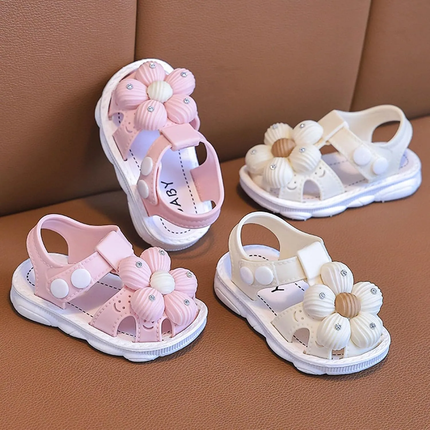 Children Shoes Comfortable Soft Sole Sandals Fashionable Flower Beach Bow Sandals Girls Indoor Slippers for Kids