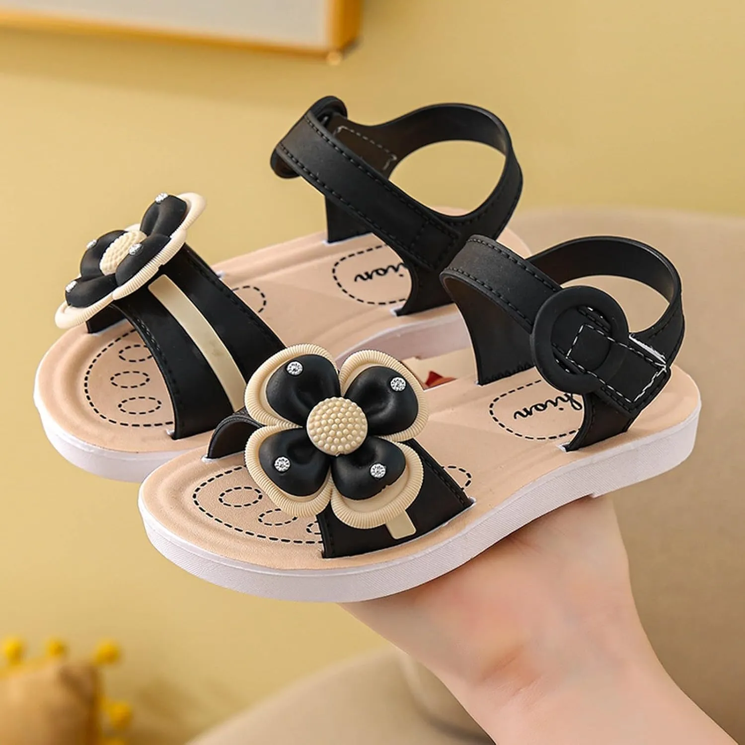 Children Shoes Comfortable Soft SSole Sandals Fashionable Flower Beach Sandals Shoes Toddler Slippers Size Kids Slippers