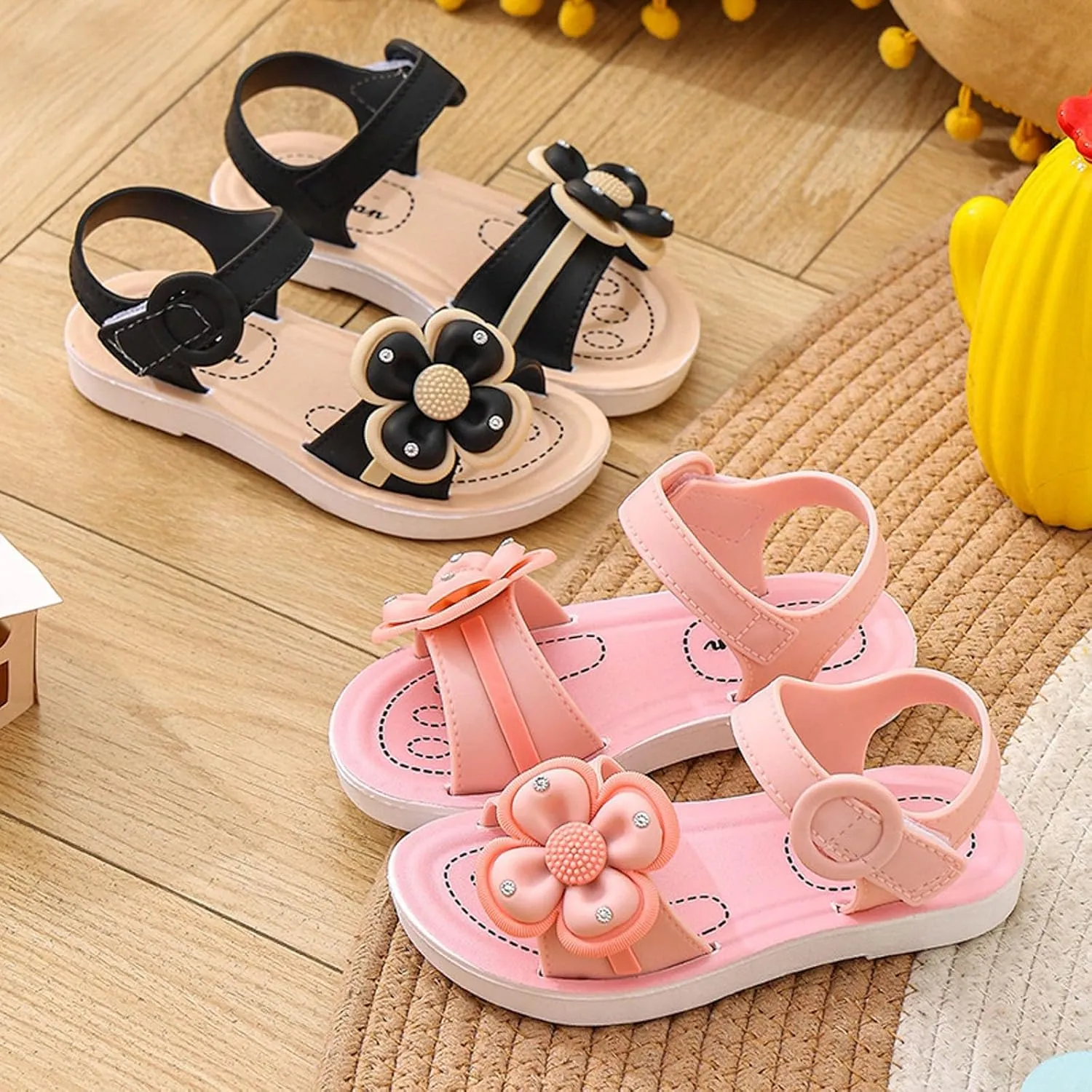 Children Shoes Comfortable Soft SSole Sandals Fashionable Flower Beach Sandals Shoes Toddler Slippers Size Kids Slippers