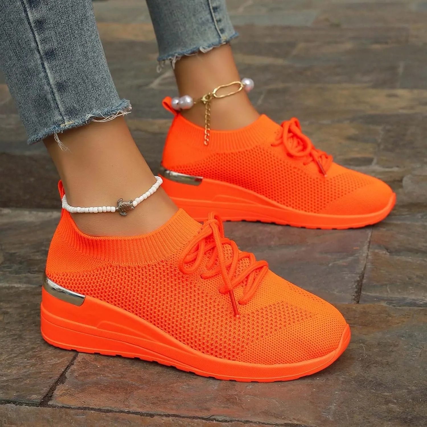 Comfort Lightweight Breathable Sneakers for Women Mesh Lightweight Sneaker for Work Arch Support Walking Shoe
