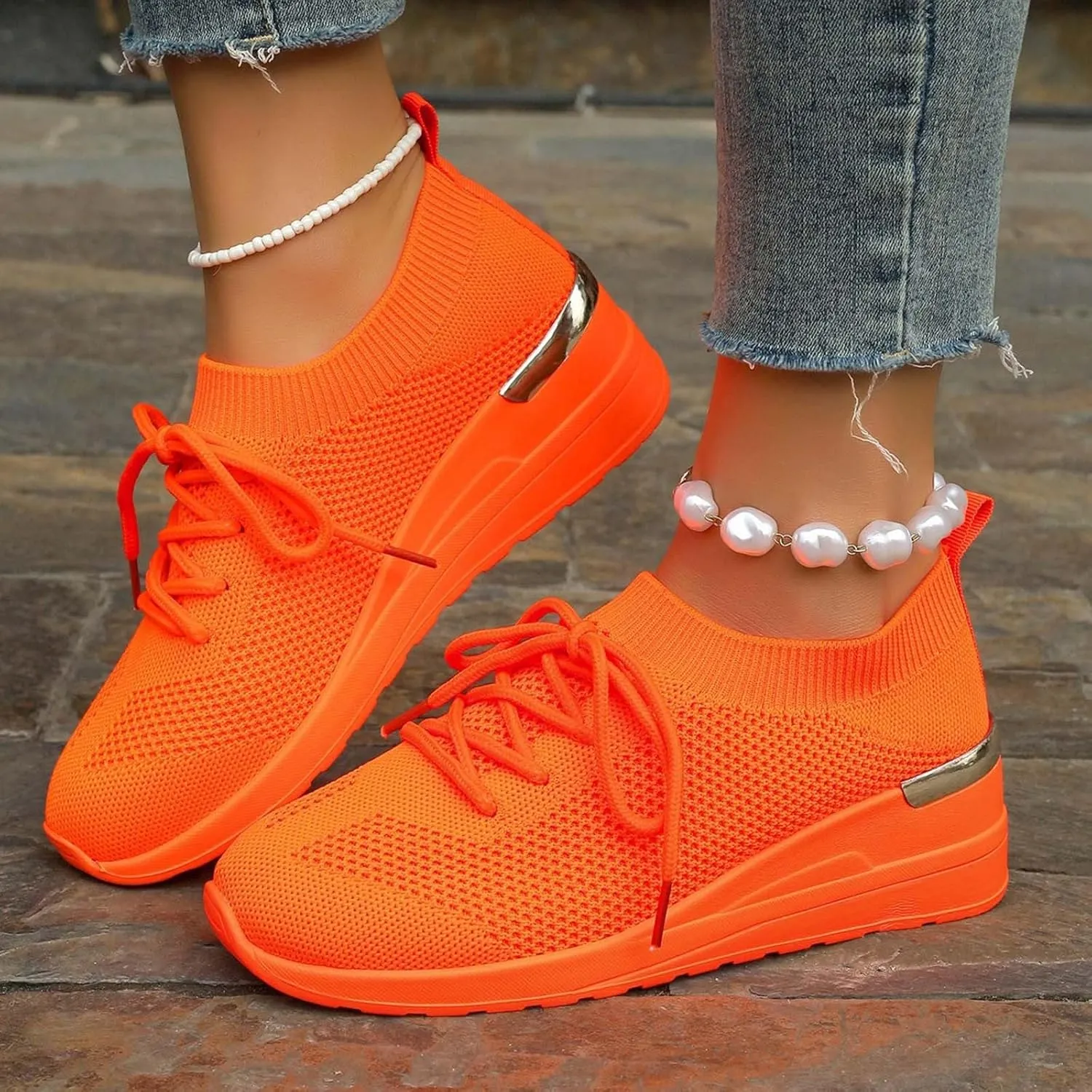 Comfort Lightweight Breathable Sneakers for Women Mesh Lightweight Sneaker for Work Arch Support Walking Shoe