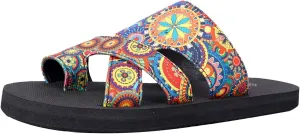 Comfortable Slip On Slide Sandals Thick Soled Hollow Women's Shoes Fashionable And Casual Toe Covered Floral Beach