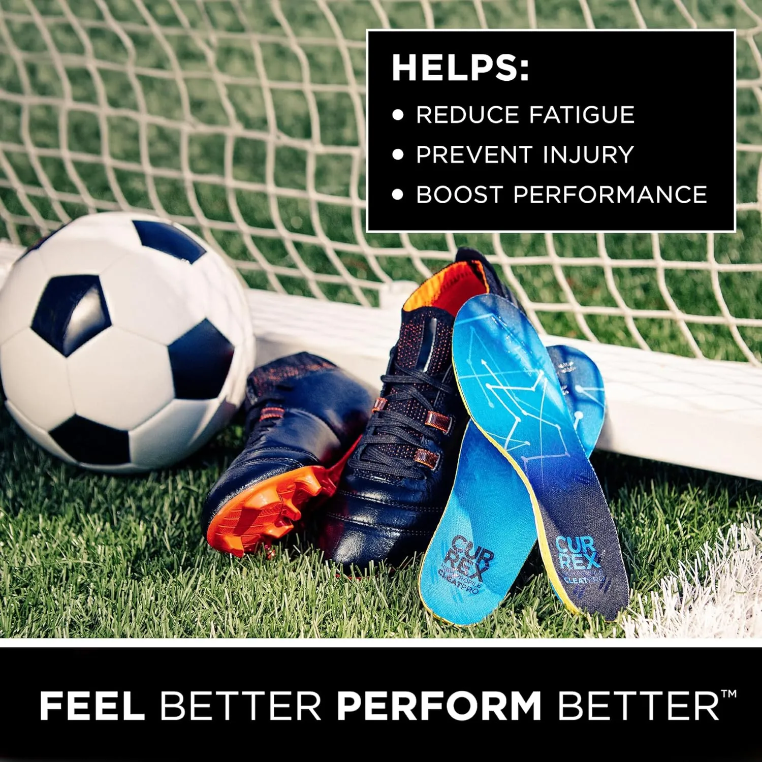CURREX CleatPro Performance Boosting Arch Support Insoles for Shoes