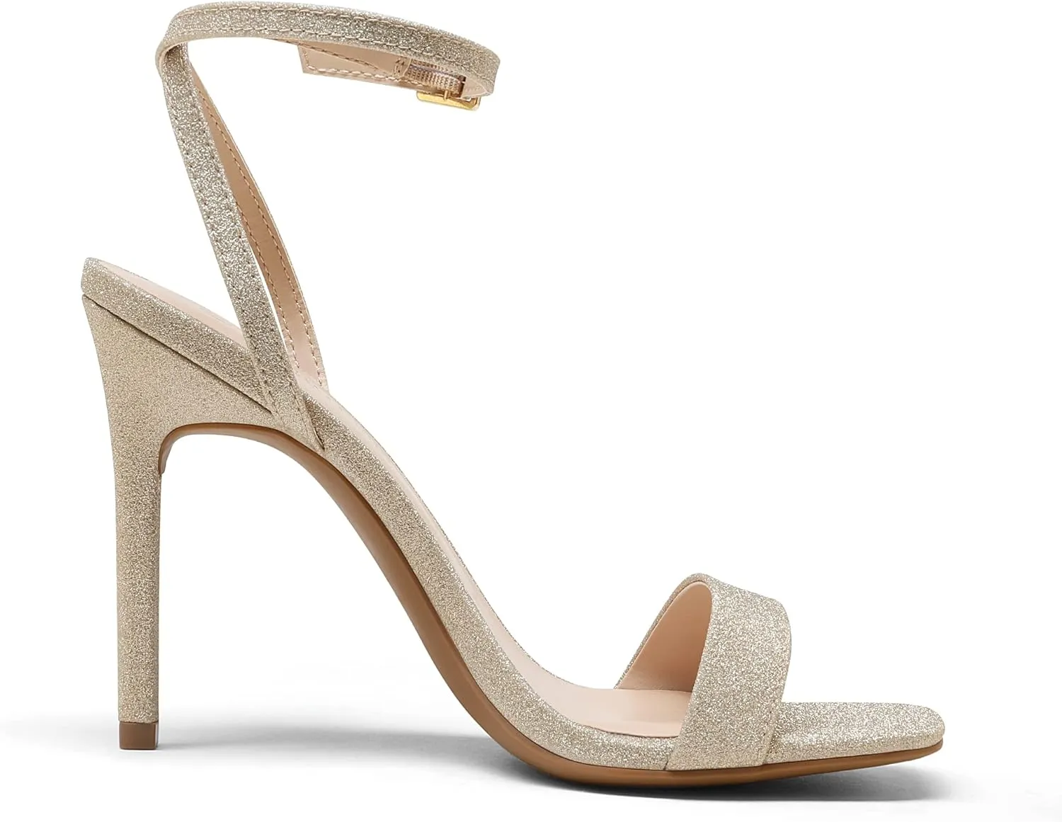 DREAM PAIRS Womens High Stilettos Open Square Toe Ankle Strap Heels Sexy Comfort Strappy Dress Shoes Wedding Bridal Pumps Sandals