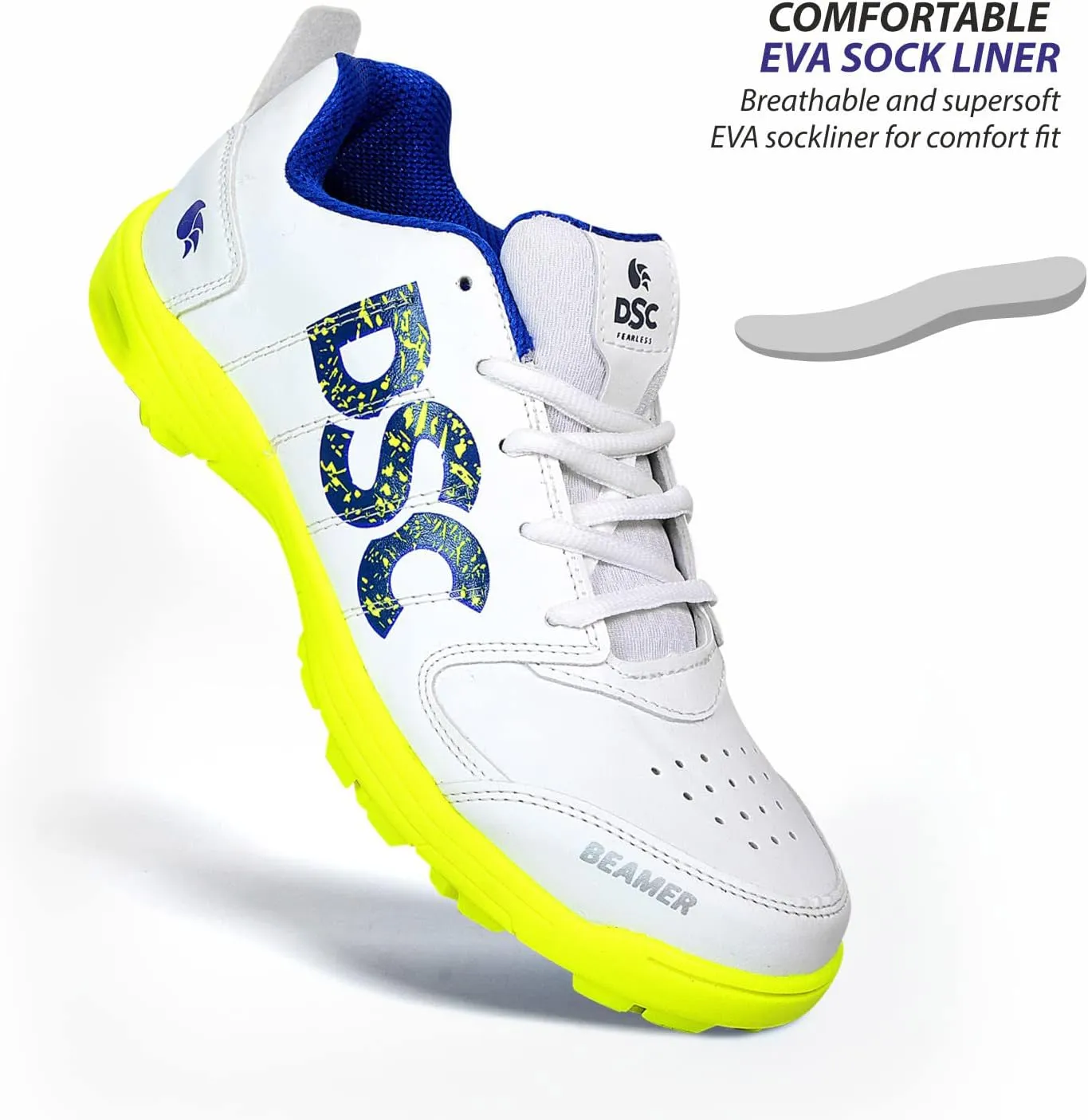 DSC Beamer Cricket Shoes | Material: Polyvinyl Chloride | for Mens & Boys | Long Lasting Performance | Breathable Mesh for Improving Performance