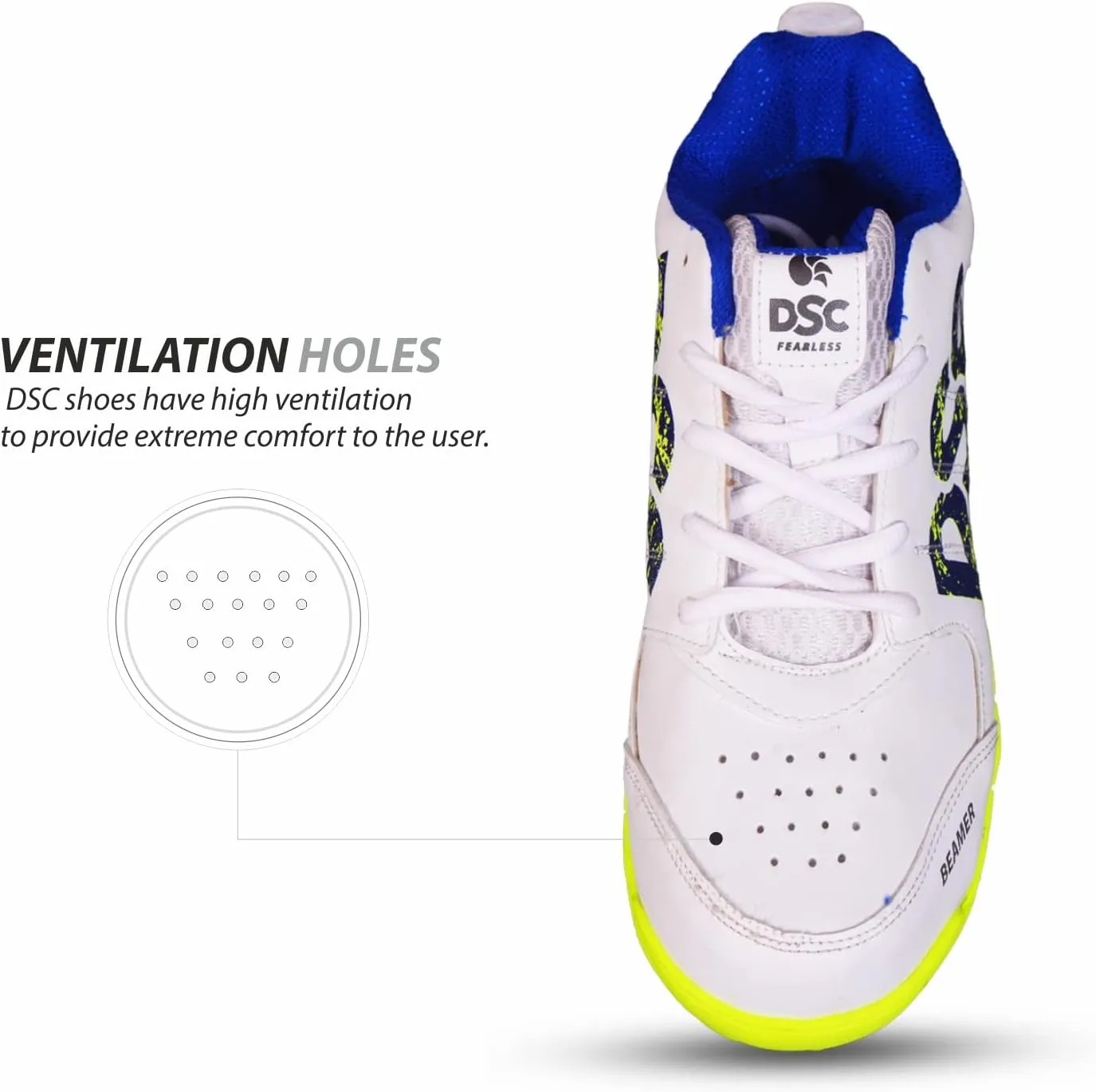 DSC Beamer Cricket Shoes | Material: Polyvinyl Chloride | for Mens & Boys | Long Lasting Performance | Breathable Mesh for Improving Performance