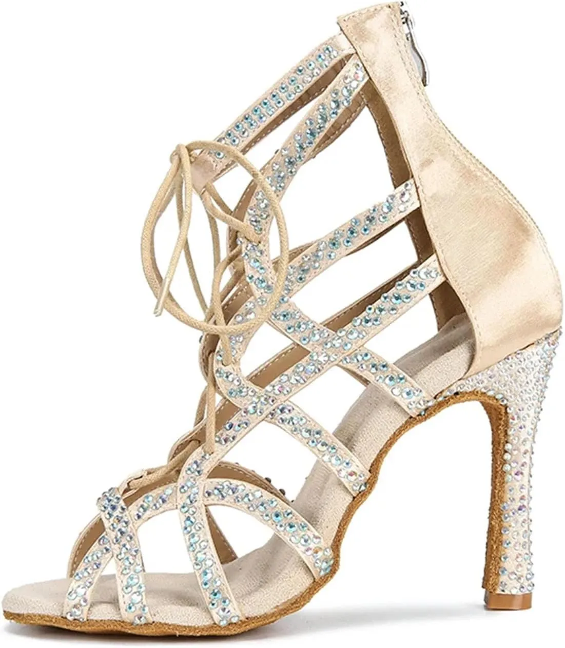 Elegant Satin Latin Heels - Ballroom Tango/Salsa Sandals for Party (9CM/3.54")
