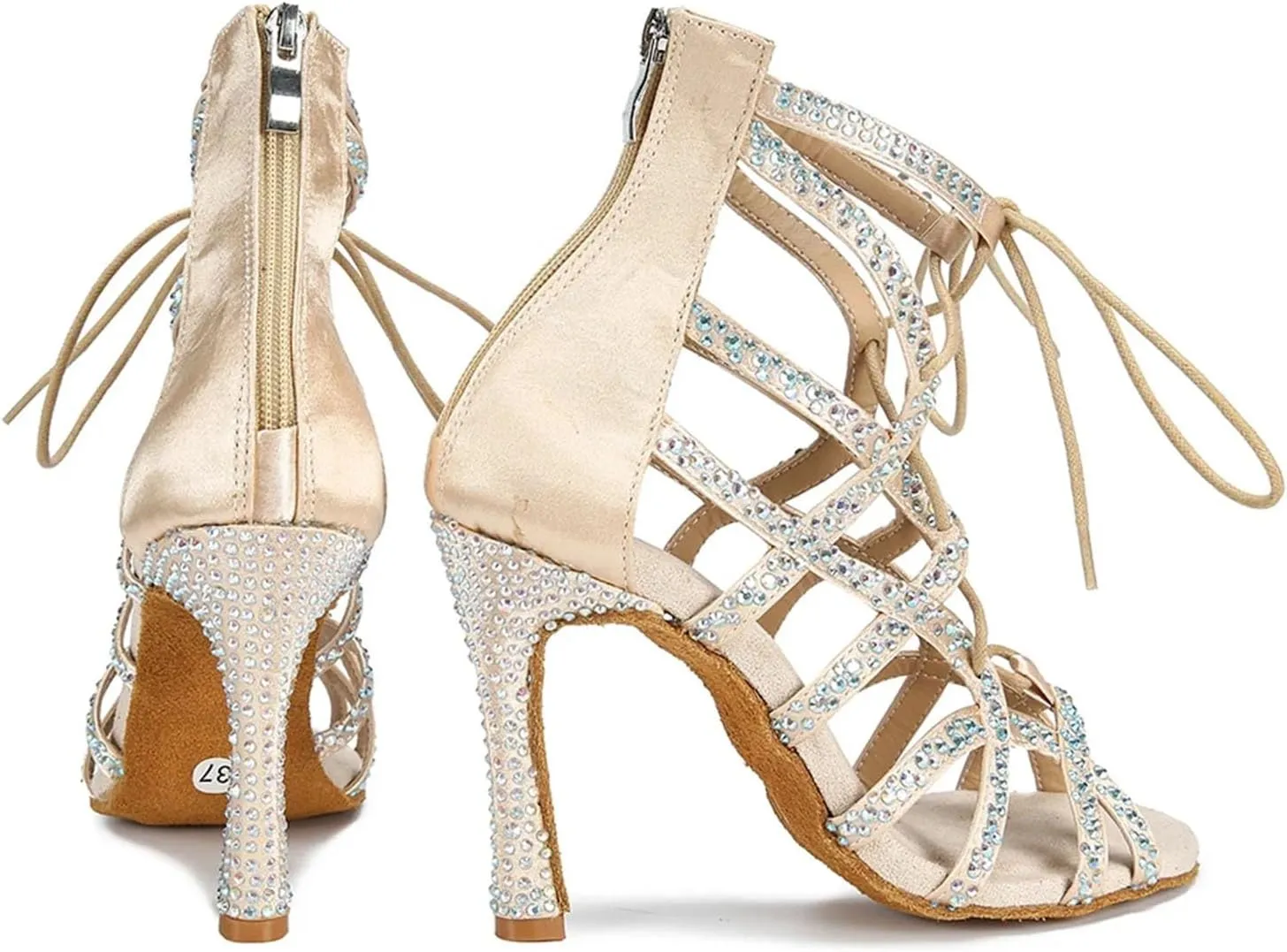 Elegant Satin Latin Heels - Ballroom Tango/Salsa Sandals for Party (9CM/3.54")