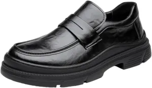 Fashion Mens Shoes Vegan Leather Uniform Solid Color Round Toe Non Slip Anti-Slip Shoe Slip-on