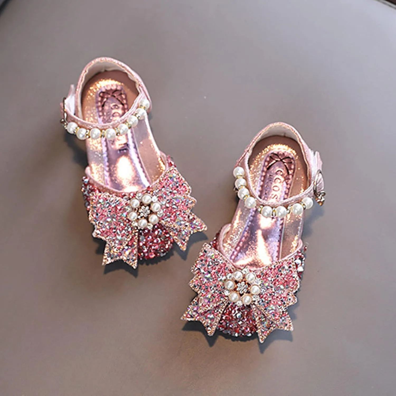 Fashion Spring And Summer Children Dance Shoes Girls Dress Performance Princess Shoes Sequin Pearl Boots for Toddlers