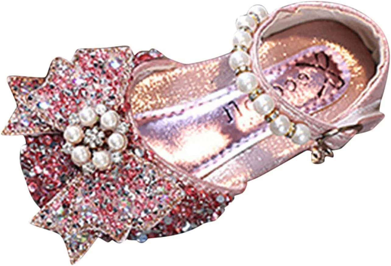 Fashion Spring And Summer Children Dance Shoes Girls Dress Performance Princess Shoes Sequin Pearl Boots for Toddlers