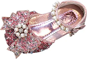Fashion Spring And Summer Children Dance Shoes Girls Dress Performance Princess Shoes Sequin Pearl Boots for Toddlers