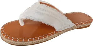 Flat Sandals for Women Thong Slip on Comfortable Walking Summer Casual Flip Flops Open Toe Beach Breathable Soft Party Dressy Elegant Slippers