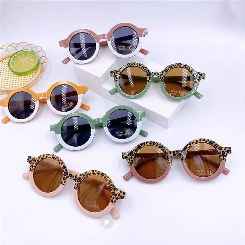 Fun and Colorful Leopard and Pastel Sunglasses for Kids