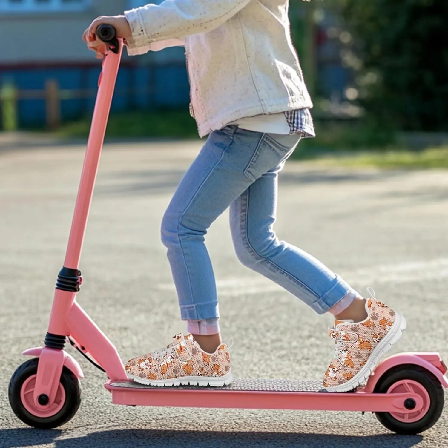 Girls Active Sneakers Boys Running Shoes Kids Slip On Trainers