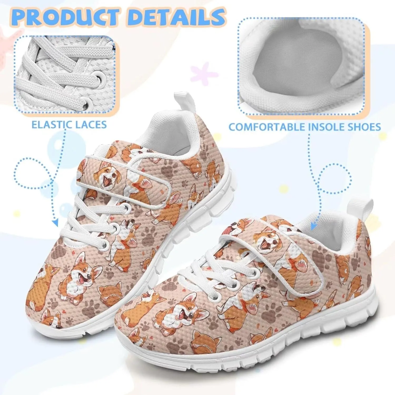 Girls Active Sneakers Boys Running Shoes Kids Slip On Trainers