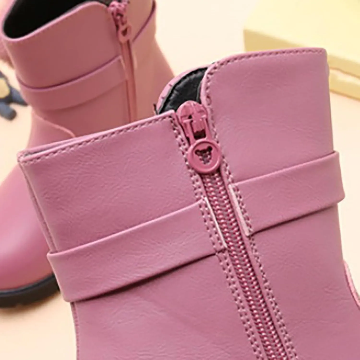 Girls And Boys Children's Ankle Shoes Non Slip Slip On Short Boots Boots for Baby Girls Leather Ankle Boots