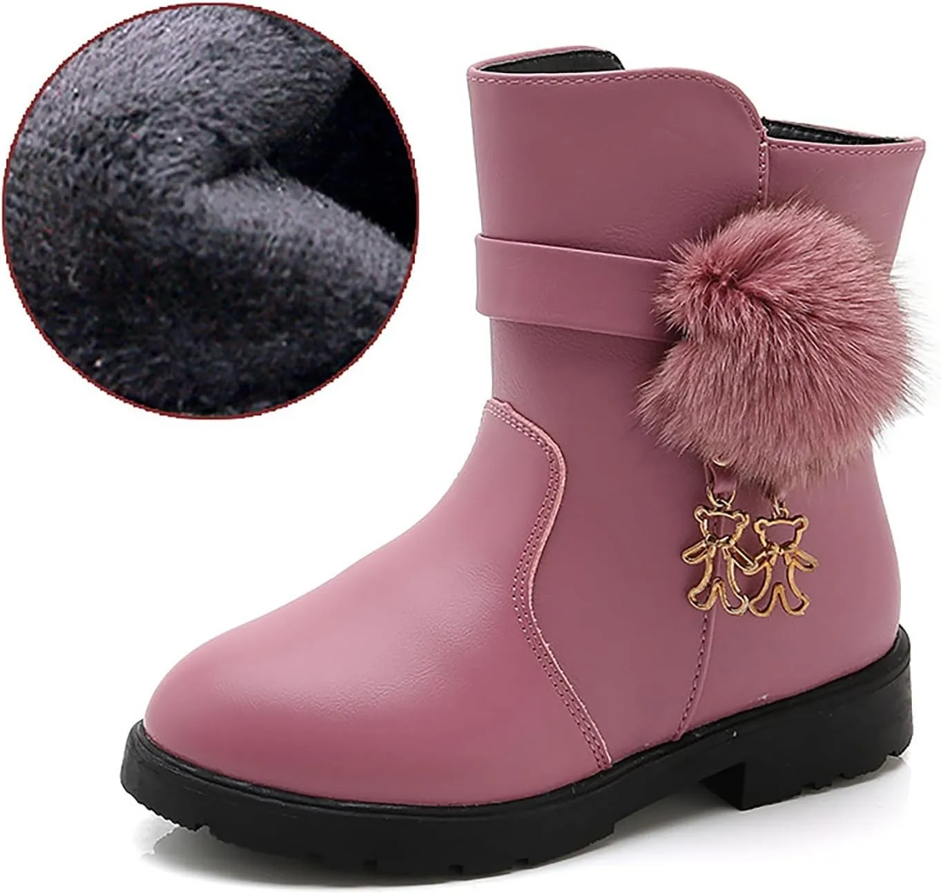 Girls And Boys Children's Ankle Shoes Non Slip Slip On Short Boots Boots for Baby Girls Leather Ankle Boots