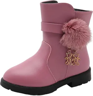 Girls And Boys Children's Ankle Shoes Non Slip Slip On Short Boots Boots for Baby Girls Leather Ankle Boots
