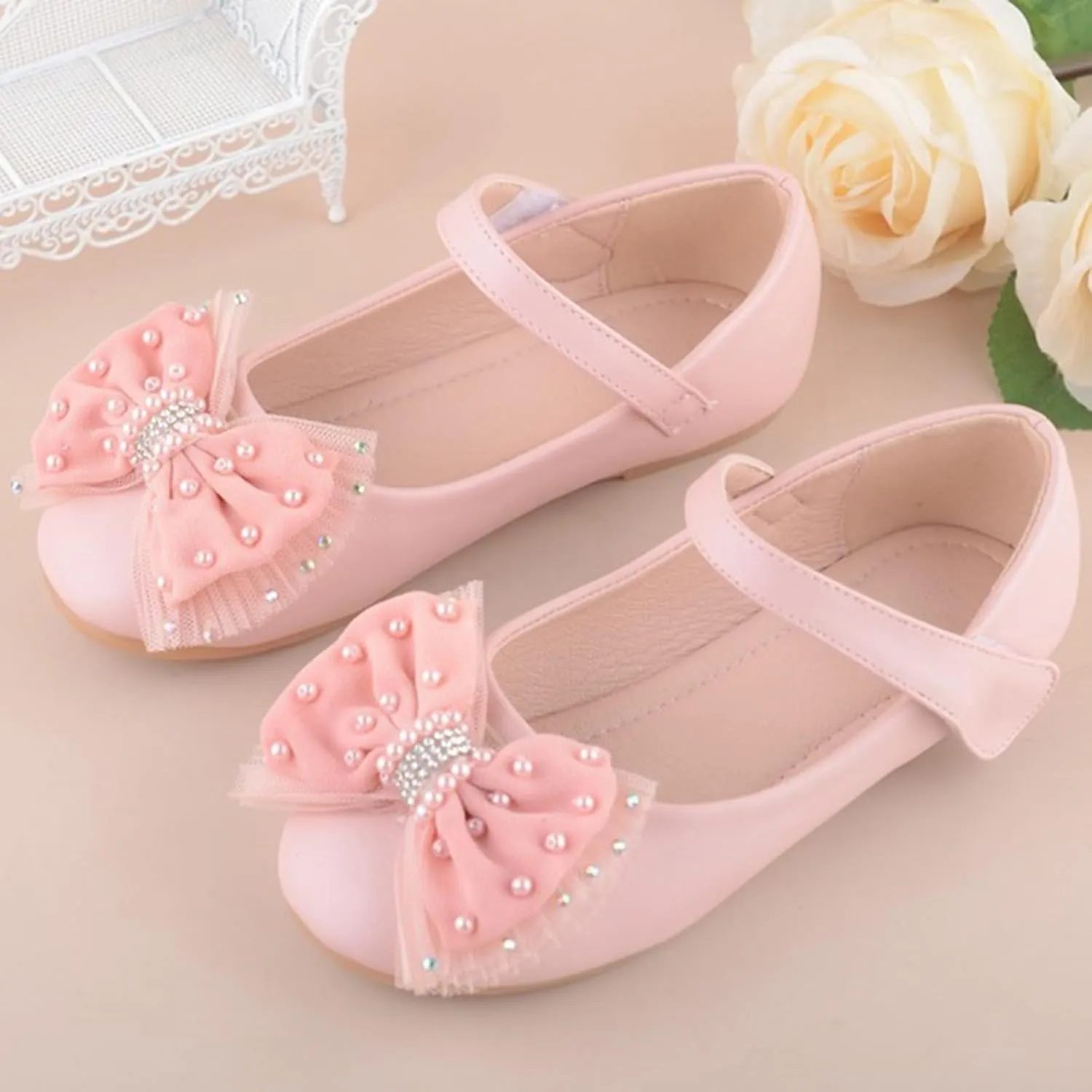 Girl's Baby Toddler Sandals Girls Closed Toe Leather Sandals Comfortable Soft Sole Fashionable Casual Children Baby Princess Athletic Lightweight