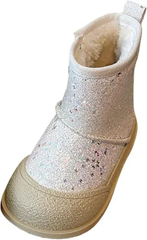 Girls Boys Snow Boots Faux Fur Lined Kids Winter Ankle Shoes for Toddler Little Kid Big Kid