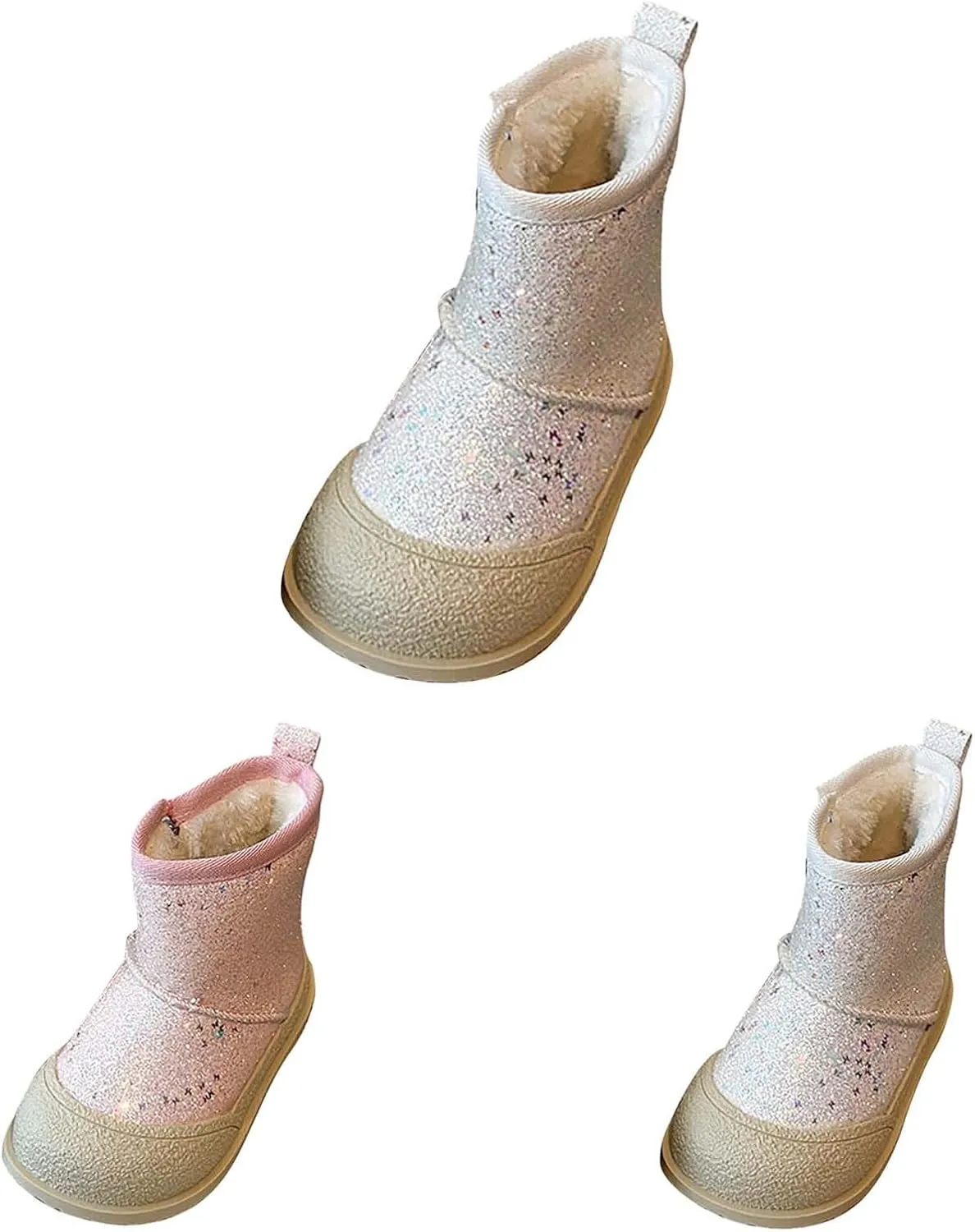 Girls Boys Snow Boots Faux Fur Lined Kids Winter Ankle Shoes for Toddler Little Kid Big Kid